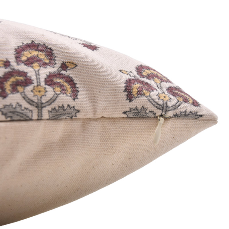  Housse de coussin en coton Floral, H 24 po x l 24 po