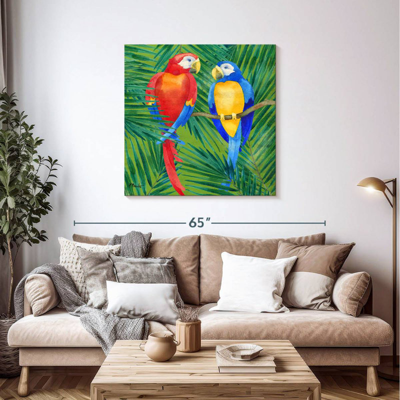 Crowle Amazon Birds, 39" H x 39" W