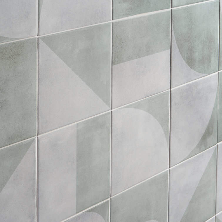 Dean 7.87'' W x 7.87'' L Porcelain Encaustic Floor and Wall Tile