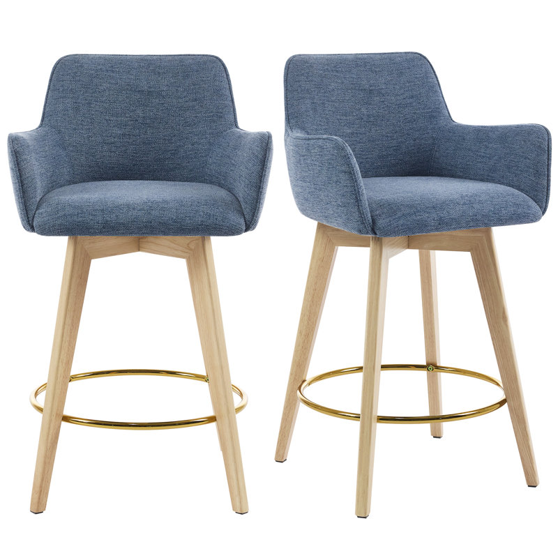 Lovetro 65.5cm Swivel Bar Stool, Blue