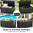 54.27"w 120 Gallon Water Resistant Resin Lockable Deck Box(Black)-124360540