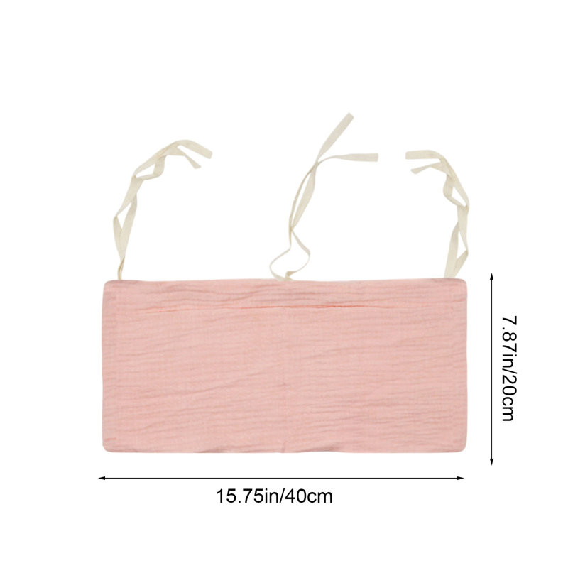 Sac de rangement en tissu double couche, Rose
