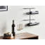 EINSTEINIUM 4 Bottle Wall Mounted Wine Bottle Rack Black