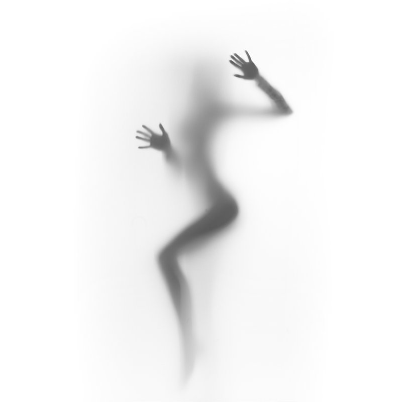 Mystic I - Print on Plastic / Acrylic, 120cm H x 80cm W x 10cm D, Black Frame