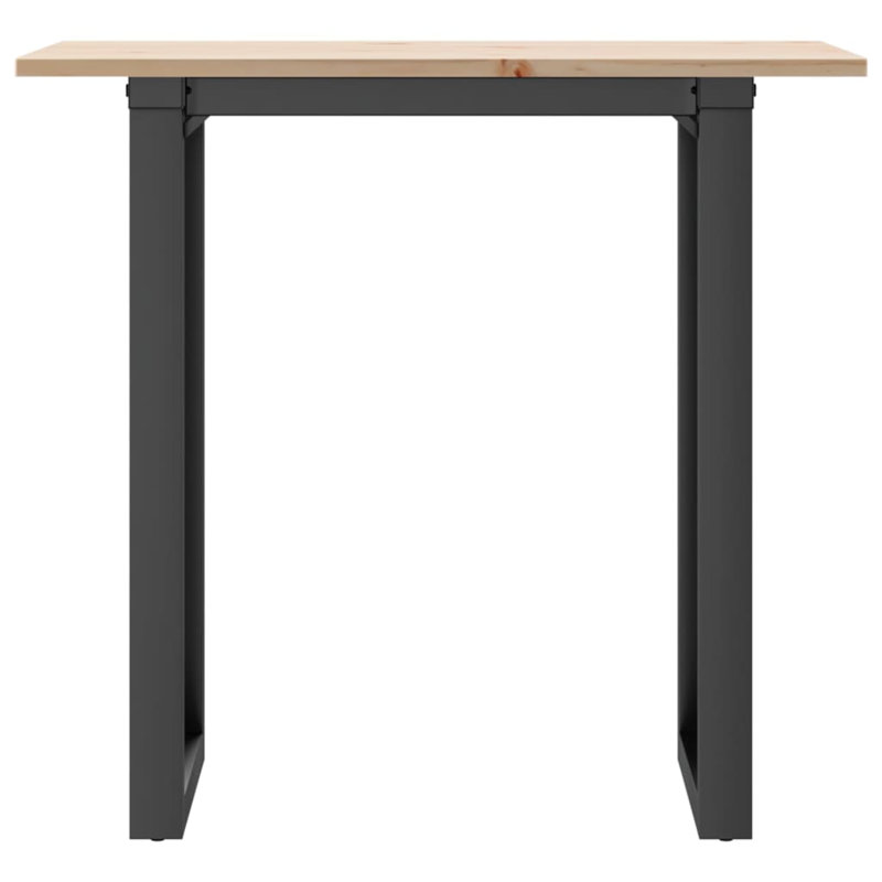 Solid Wood Top Dining Table, 75cm H x 80cm W x 50cm D
