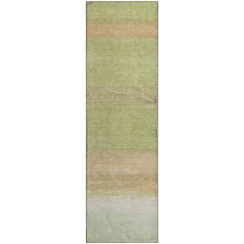 Premium Machine Washable Alijah AMF1272 Stripes Rug, Runner 2'3" x 7'6"