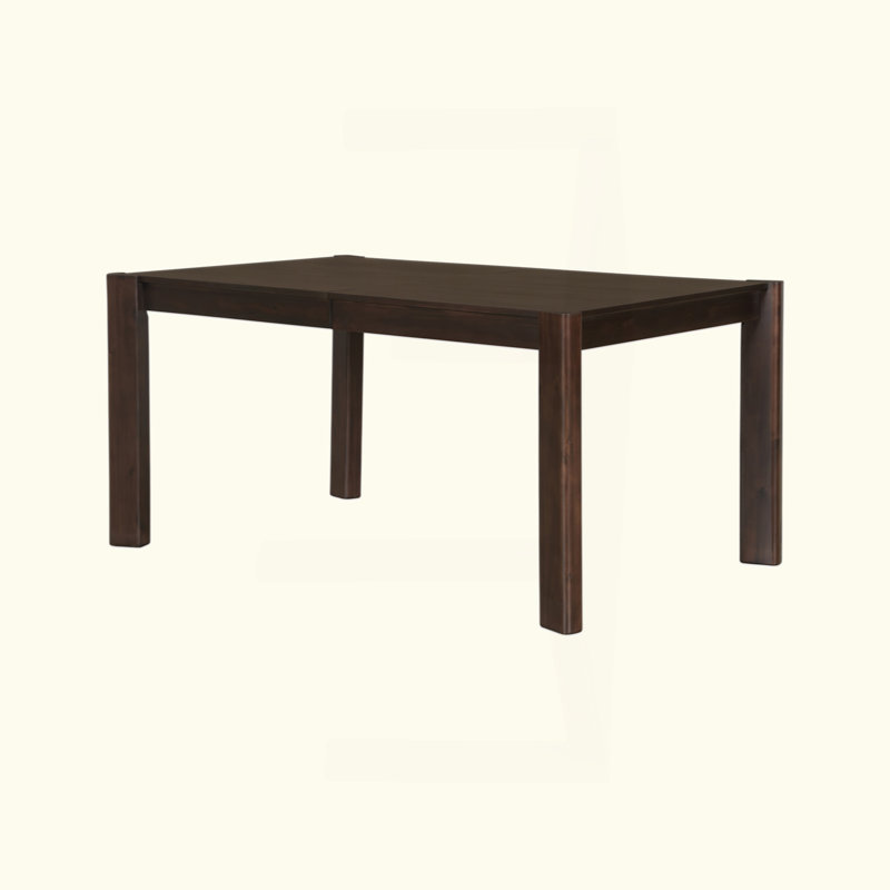 Table de salle à manger extensible de style ferme moderne en bois massif - Conception peu encombrante, Noyer