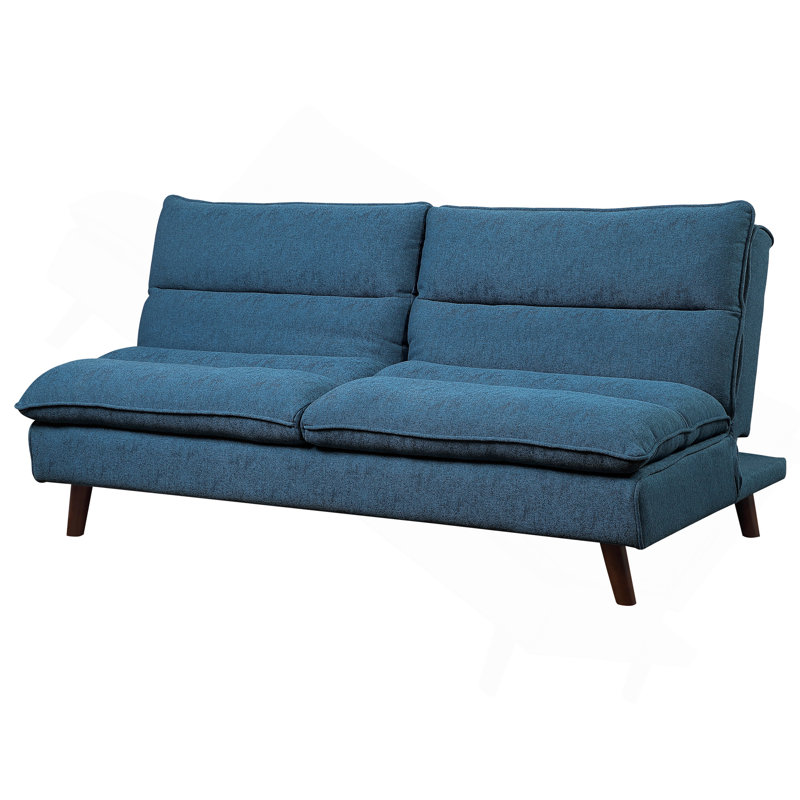 Canapé-lit rembourré en tissu texturé bleu Casual Casual Furniture 1pc