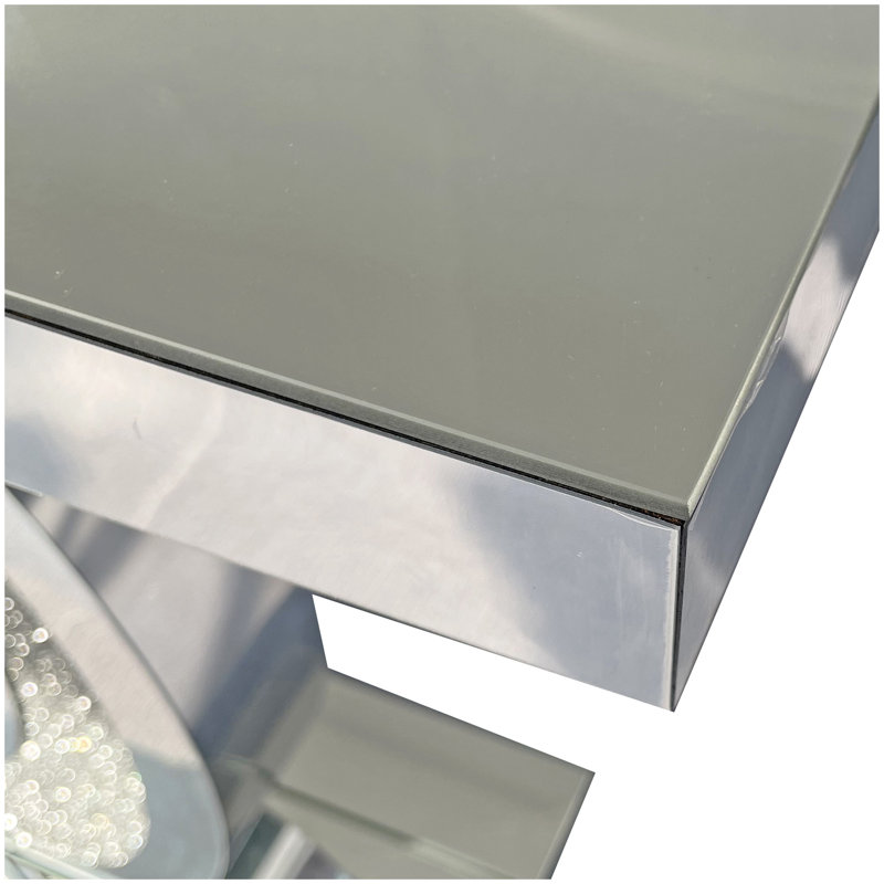 Grande console à miroir en forme d'olive avec miroir