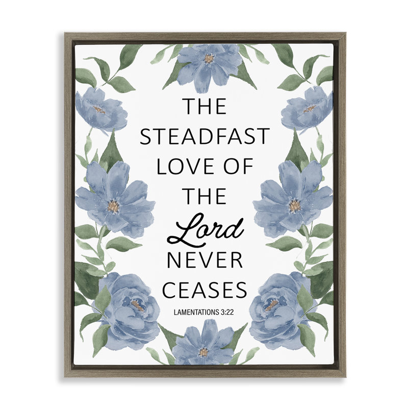 Cadre flottant Steadfast Love Of The Lord, design par Lucille Price, H 21 po x l 17 po, Cadre flottant orme Montalcino