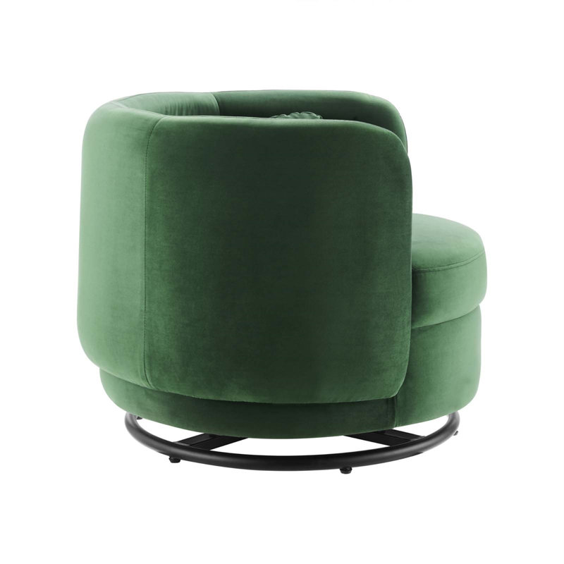 Modway Relish Performance Velvet Performance Velvet Swivel Chair, Emerald Velvet