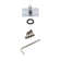 Viaggio Quadrato Linen Rosette Single Dummy With Moderno Lever In Satin Nickel