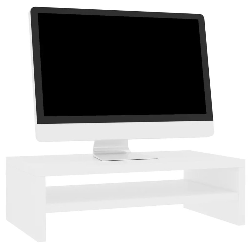 Goddard Wood Monitor Stand, White