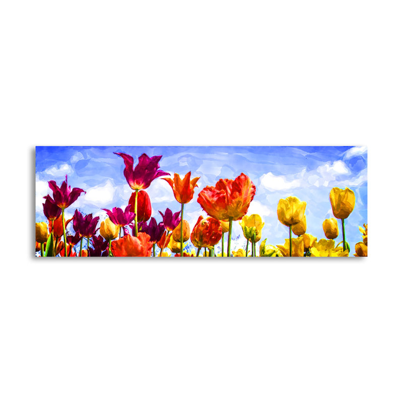 «Tulips in the Sun II», reproduction, H 12 po x l 36 po x P 0,01 po, Papier