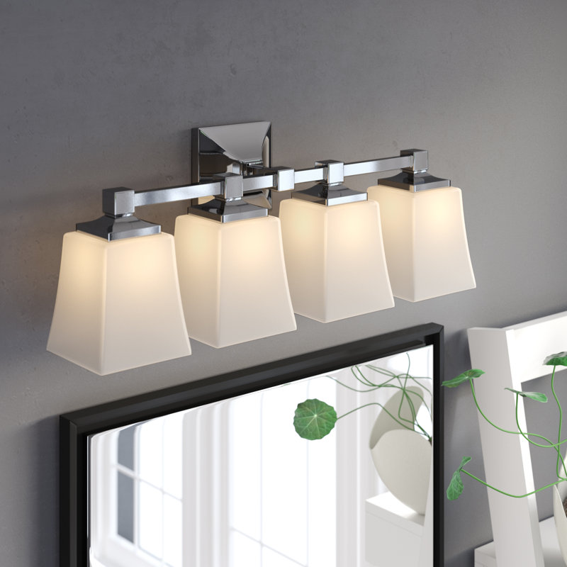 Éclairage pour meuble-lavabo 4 lumières Bembery, Chrome poli