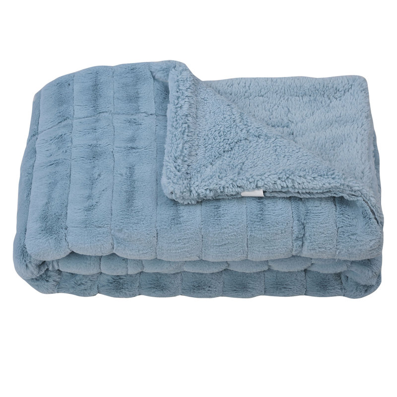 Knitted Throw Blanket, Arona, 299.7cm W x 241.3cm L