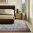 Abani Kyleigh DAL110A Coral Border Navy Floral Rug-1680326770