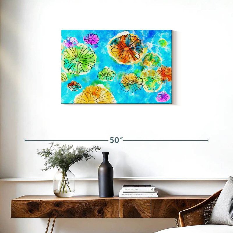 Avery Paper Lilies Floral Abstract, 20" H x 30" W