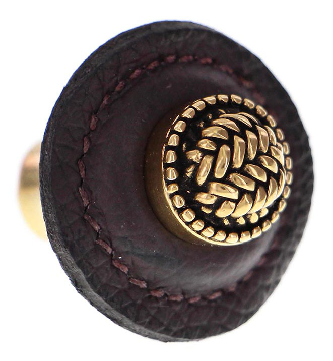 Cestino Mushroom Knob, Brown, Antique Gold
