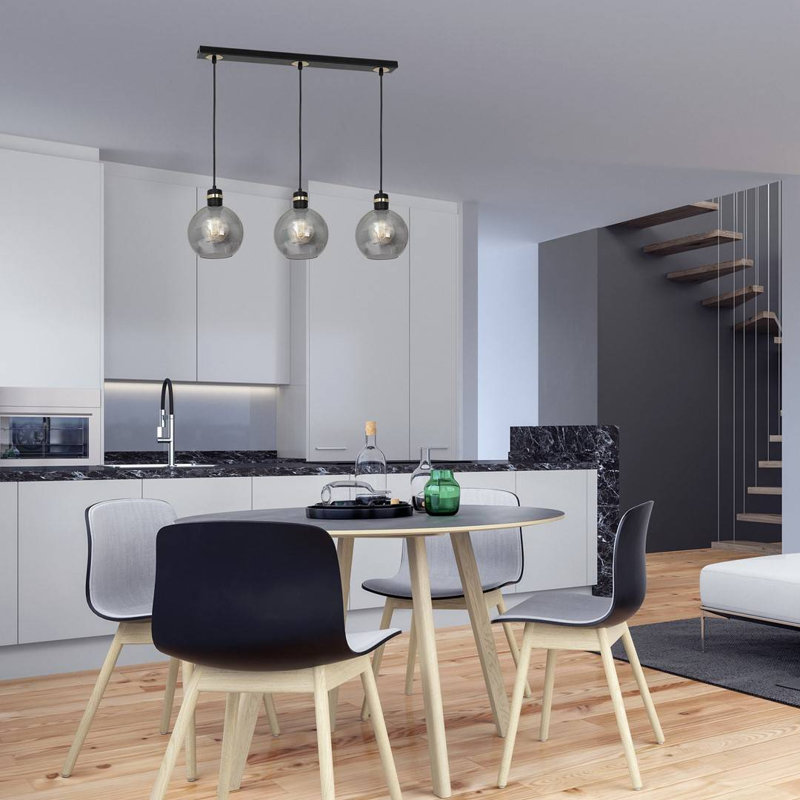 Veun 3 - Light Black/Gold Pendant