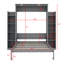 Lit escamotable double pleine grandeur avec tablettes et lumières DEL-1529483332