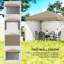 3 X 3m Khaki Pop Up Gazebo, Upf 30+ Height Adjustable Party Tent With 2 Removable Sidewalls, Leg Weight Bags And Wheeled Carry Bag For Garden Patio Outdoor Events