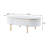 Rudys 1 - Drawer Coffee Table in White and Gold