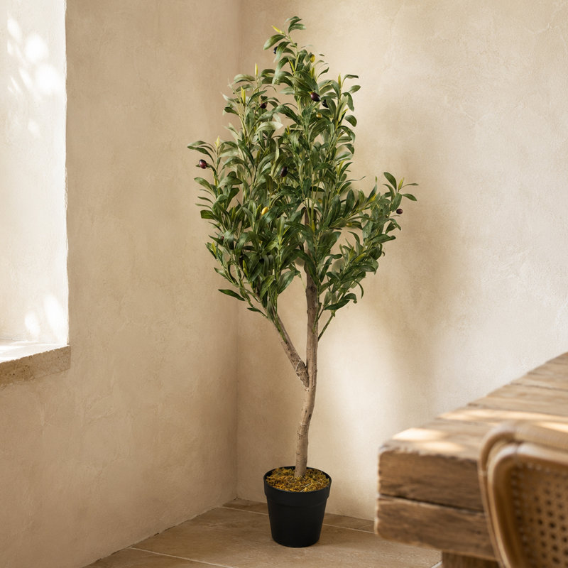 Plastic, Silk Eucalyptus Arrangement in Pot, 120cm H x 40cm W x 40cm D