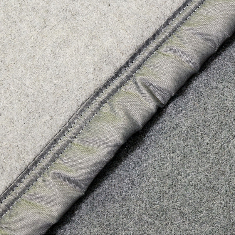 Couverture épaisse en laine lavable Laine, Gris/gris pâle, Grand