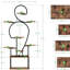 Support pour plante d'intérieur avec culture, structure en métal à 9 niveaux de 63 po de hauteur, design moderne chinois pour l'espace de vie, apparence de noyer brun, étagère à base horizontale, plusieurs plantes dans le balcon,