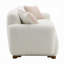 Canapé Remus, 2 coussins décoratifs, boucle incurvée beige, 88 po