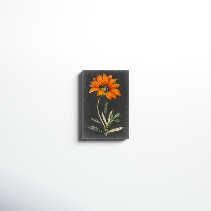 «Dramatic Floral I», peinture sur toile, H 18 po x l 12 po