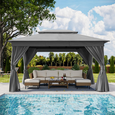 Lausaint Home 10'x13' Steel Patio Gazebo
