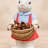 Rabbit Garden Statue with Planter Basket