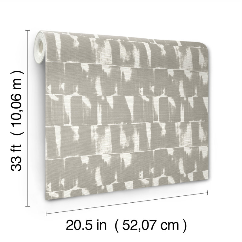 Bancroft Striped Wallpaper Roll, Gray