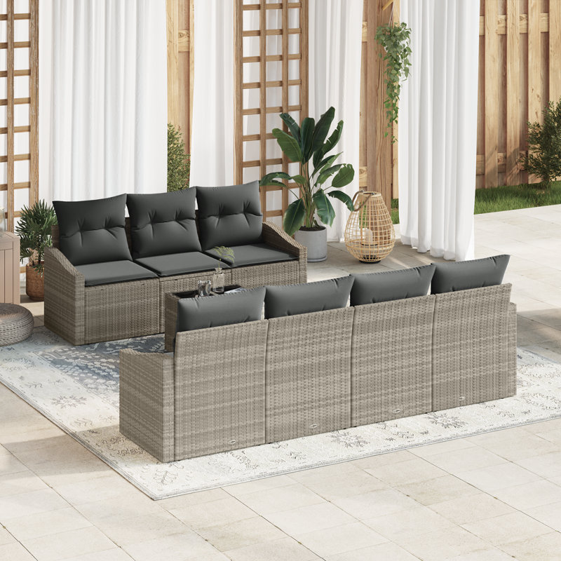 233cm Wide Patio Sofa with Cushions