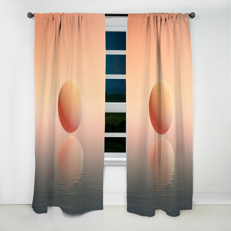 Bridgman - Notre rideau solaire - Rideau occultant abstrait - 1 panneau, L 52 po x L 84 po
