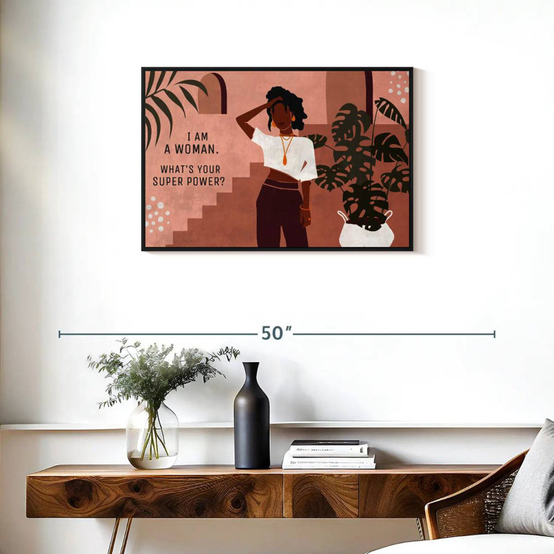 I Am A Woman II, Cadre flottant noir, 31 po x 21 po