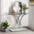 Millwood 43.3'' Glass Top Console Table-2069413694