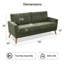 Canapé 68 po Mid Century Modern-130583936