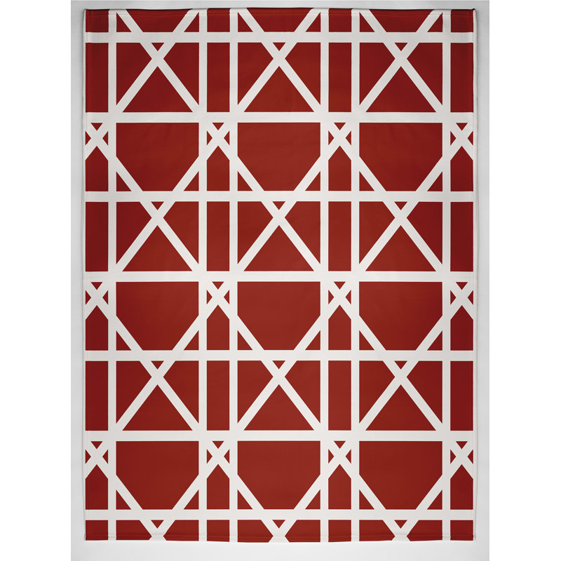 Emme Geometric Blanket, Orange