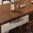 Retro Nut-Brown Rectangular Solid Wood Dining Table-1405766718