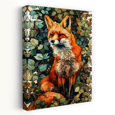 Renard roux en feuillage
