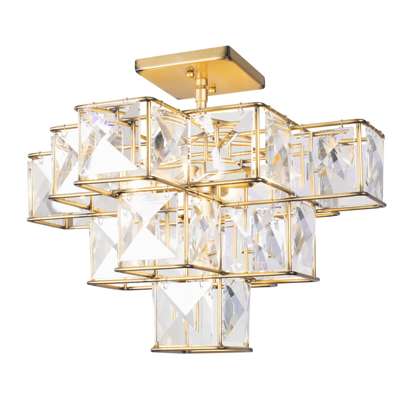 Cubic 5-Light Semi-Flush Ceiling Light