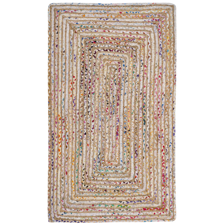 Herzig Flatweave Cotton Beige/Yellow Rug