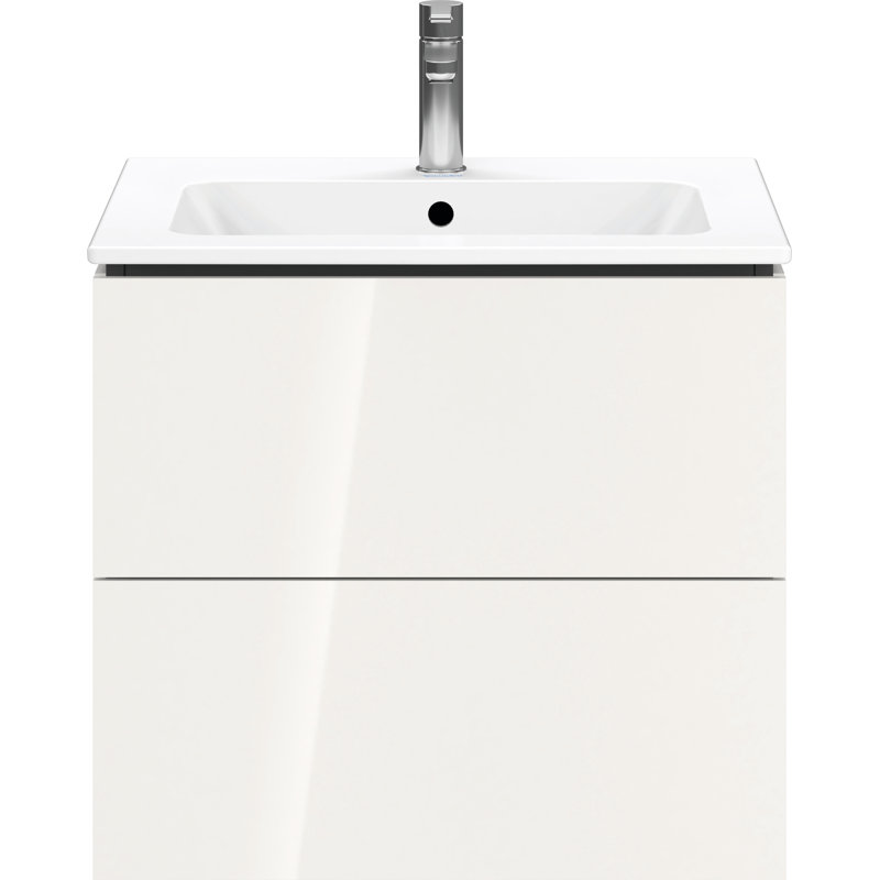 Meuble-lavabo mural simple Duravit L-Cube, laque blanche seulement (lavabo non inclus), Laque blanche