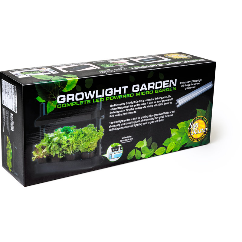 Kit de jardinage intérieur à lumière DEL, Noir