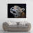 Realistic Leopard Face Print On Canvas