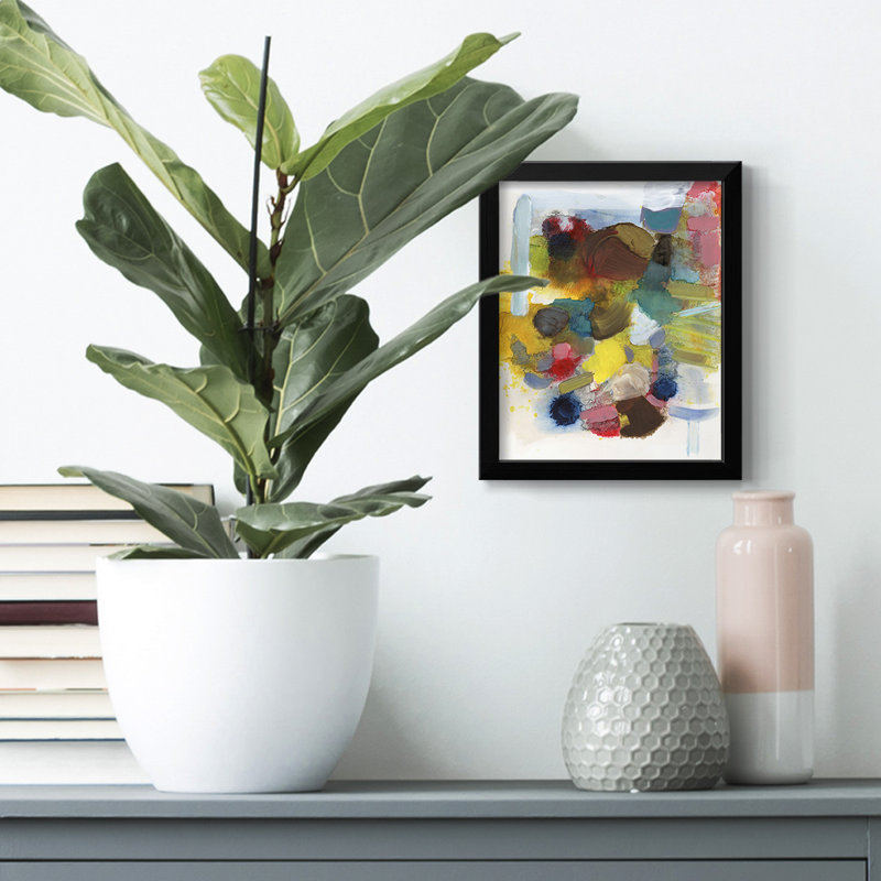 " Everything At Once I ", Picture Framed Canvas, 20" H x 16" W, Black