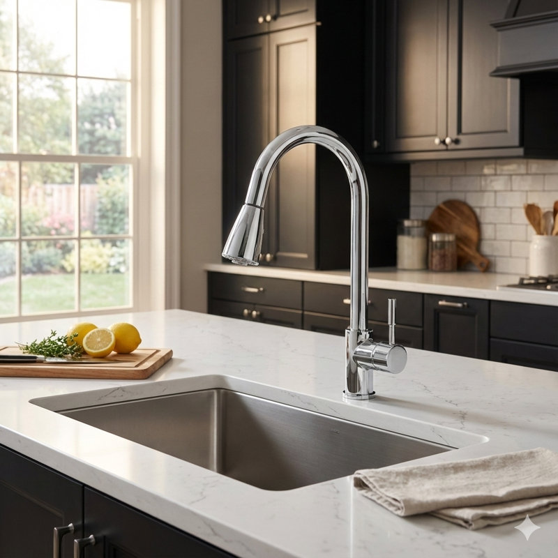 Laguna Brass Pull Down Kitchen Faucet, Oil rubbed bronze